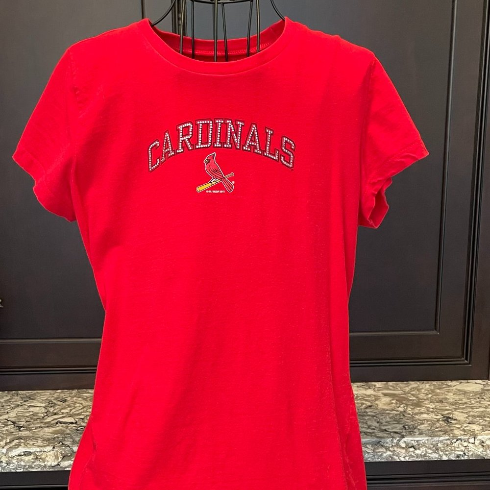 STL St. Louis Cardinals MLB Rhinestone T-Shirt EUC